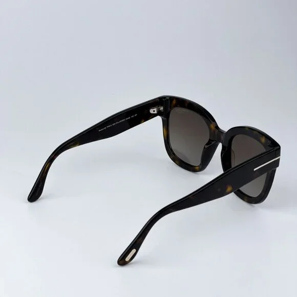 Tom Ford Women Havana Brown Square BRAND NEW Sunglasses BEATRIX FT0613/S 52H - Picture 3 of 9
